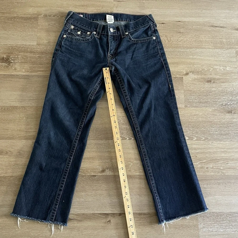 Vtg True Religion Jeans Men 32X28 Ricky Bootcut Denim Flap‎ Pockets Made in USA